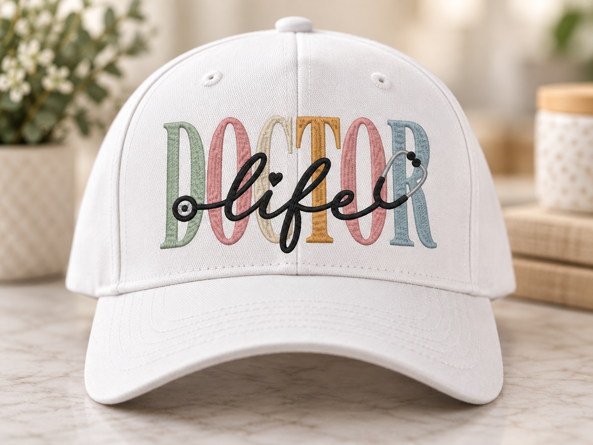Embroidered cap - Doctor life