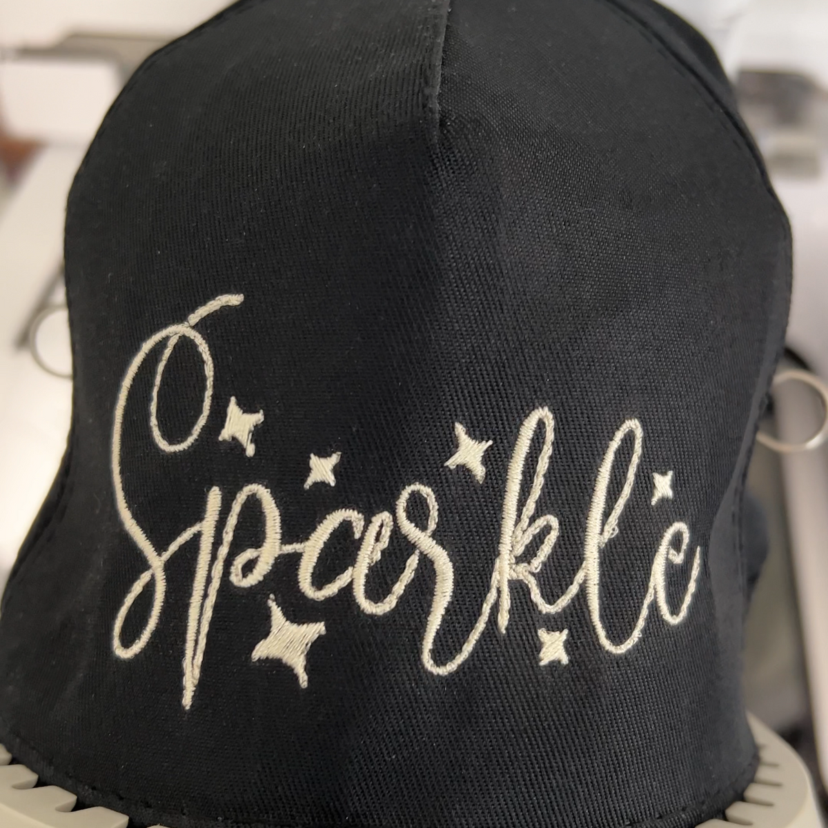 Sparkle embroidered cap