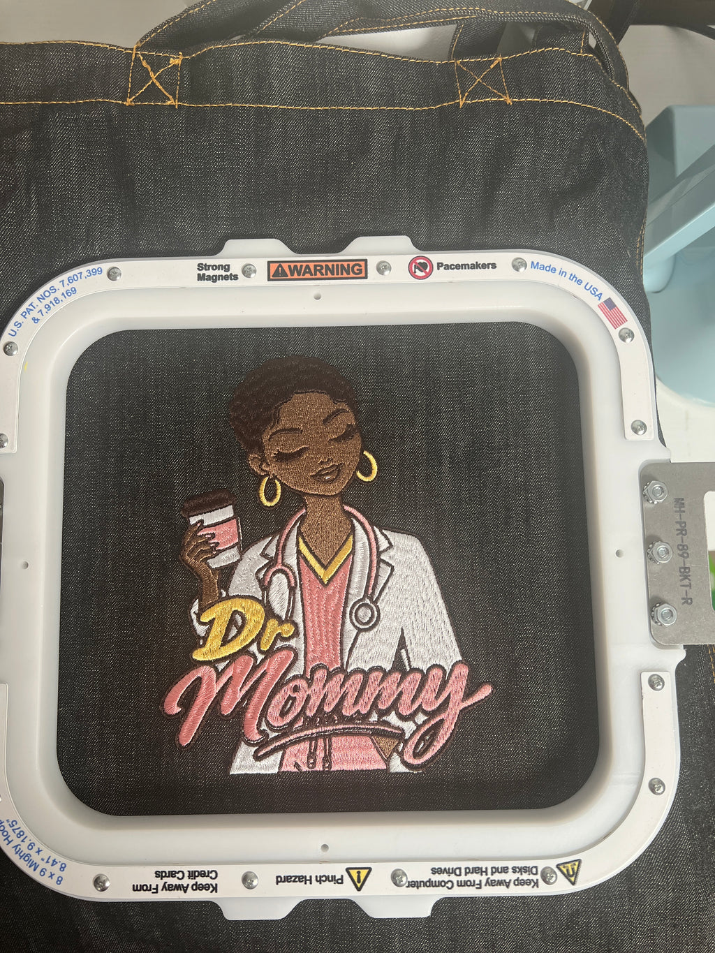 Dr. Mommy Denim Tote Bag